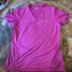 Purple v neck light sports shirt